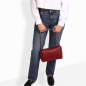 Preview: Crossbody bag made of calfskin wine red